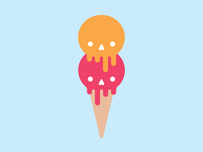 Best parts of Summer ice cream illustration skulls summer