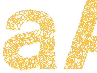 aA a alphabet letters typography yellow