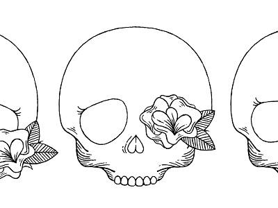 I haven't made a skull in a v long time illustration skull wip