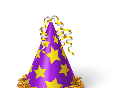 Brithday Cap 3d baby cap brithday cap graphic design il illustration logo motion graphics pupprel star viloet