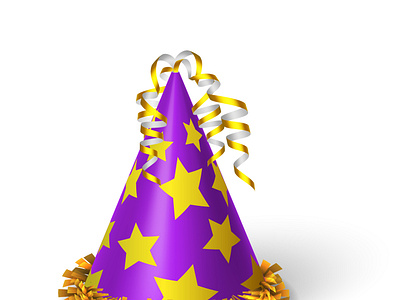 Brithday Cap 3d baby cap brithday cap graphic design il illustration logo motion graphics pupprel star viloet