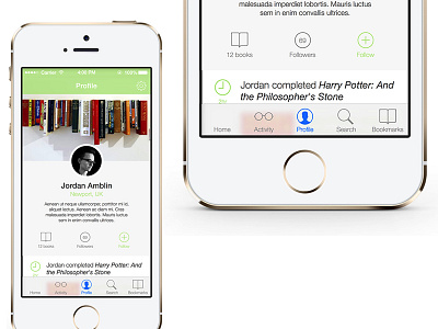 Book reading App app design fold ios7 reading ui wip