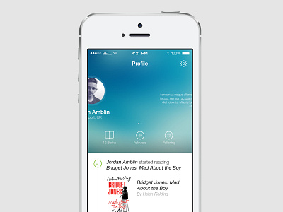 Today's WIP - FOLD Profile Page app ios7 ui