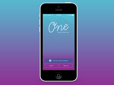 One - Startup Screen app ios7 login one ui
