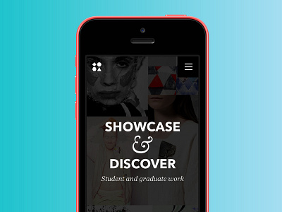 Mobile Landing Page for a Creative Student Hub mobile typeography web design