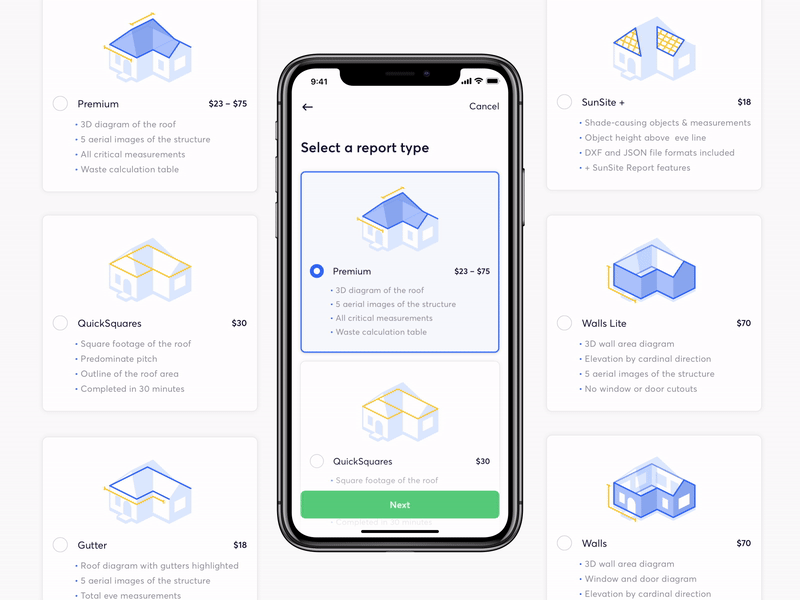 Order Flow - EagleView 🦅 app eagleview flow interaction iphone x order ui ux