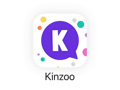 Kinzoo App Icon animation app icon branding logo messaging app