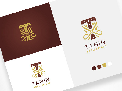 Tanin Seamstress brand design branding design identity design logo logo design