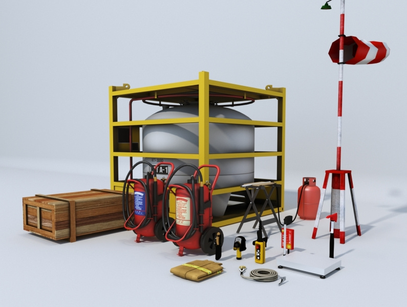 3d equipment helicopter fuel station by ari on Dribbble