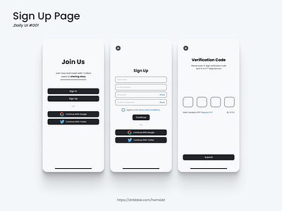 UI Sign Up Page dailyui graphic design ui