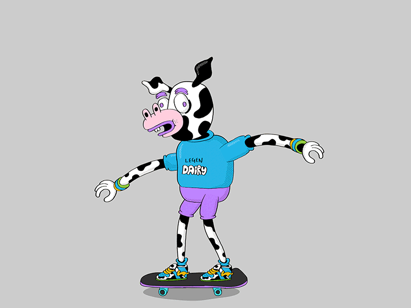 Chunky Dunky Skater animated gif chunky dunky cow gif nike nikesb skate skateboard skater