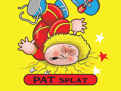 Pat Splat garbage kids pail retro skate sticker