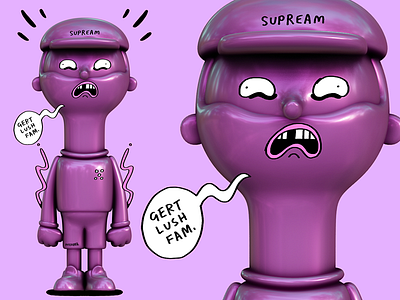 GERT LUSH FAM blender blender3d character character design figure toy