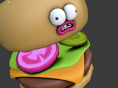 Big Kahuna Burger 3d blender burger character fast food low poly