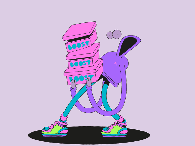 Wavy Looter animation character gif hypebeast loop sneakers walk walk cycle