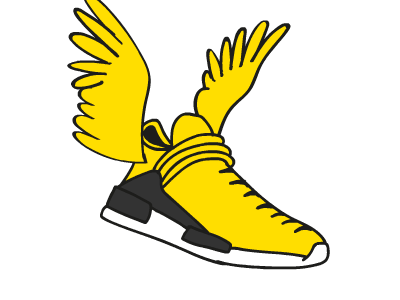 Shoes might fly... animation gif kicks sneakers wings