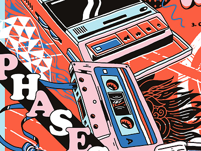 Dead formats... cassette drawing illustration music tape