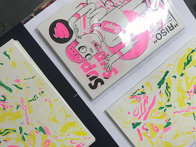 Riso print WIP art artwork illustration print printing prints riso risograph
