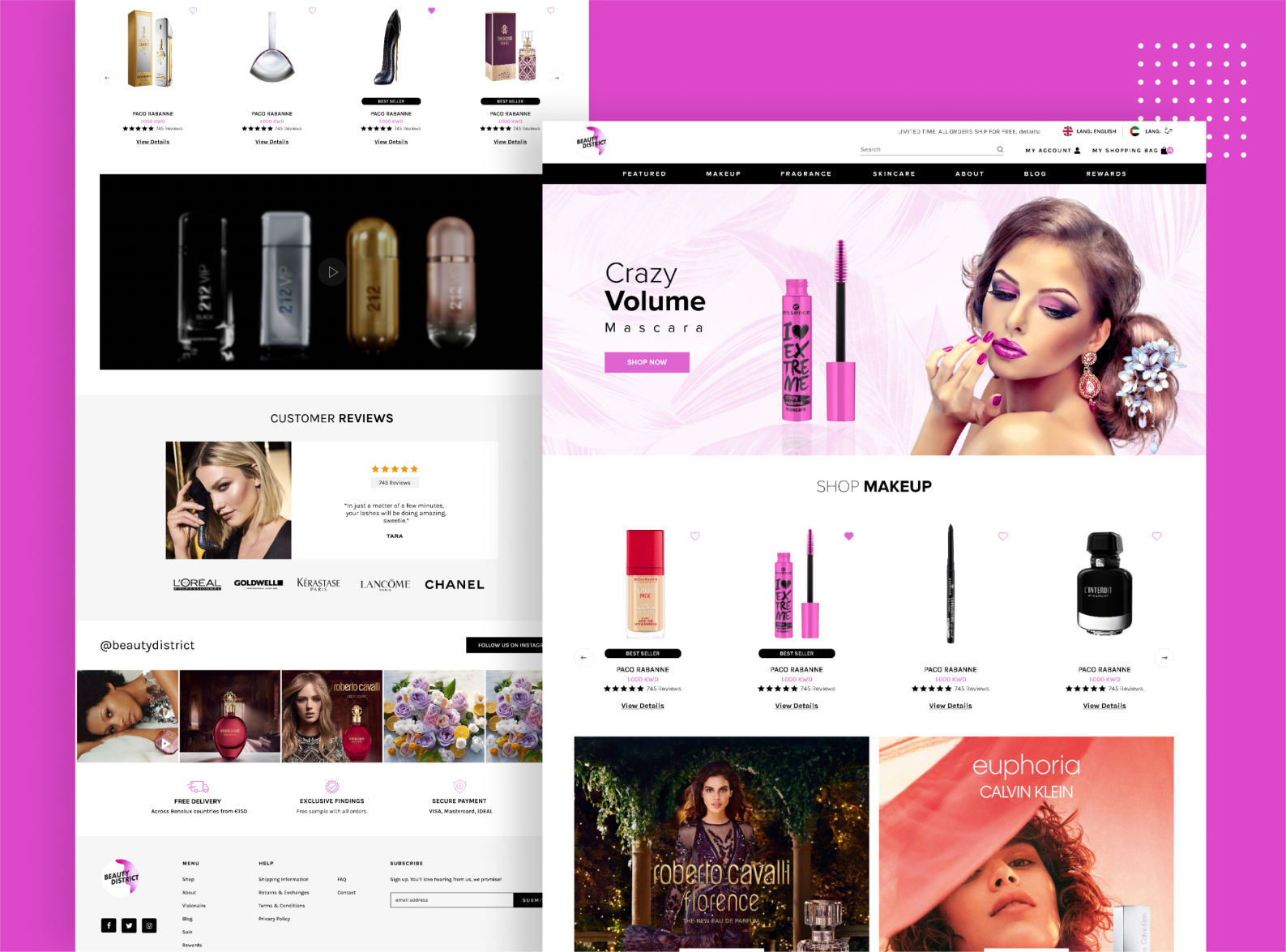 Beauty District Website by Pixxelu Digital Technology on Dribbble