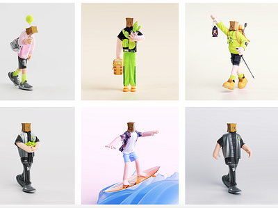 3D Fun Character Models 3d design