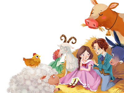 2D fairy tale style illustration