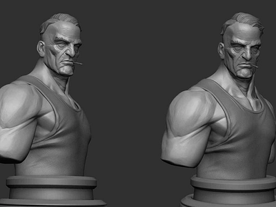 3D male character modeling