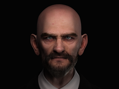 3D male head modeling