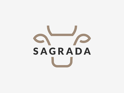 Sagrada™ Logotype animal brand cow logo meat sacred
