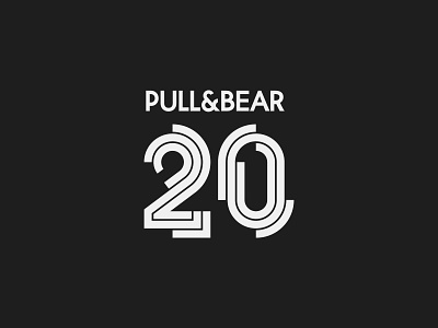 Pull&Bear™ 20 years Logotype 20 anniversary apparel brand clothing fashion logo year