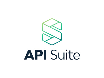 API Suite™ Logotype brand flat gradient letter minimal outline