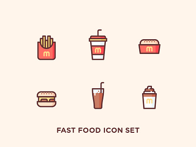 Fast Food Icon Set