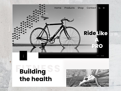 Bike E-commerce App UI design graphic design landing page typography ui ux web design website design
