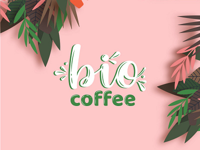 Bio Coffee branding coffee floral illustration leaves logo package packaging packaging design pattern visualisation