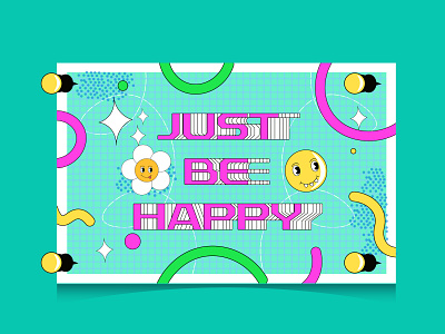 Be Happy poster design.