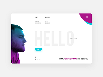 Hello Dribbble! debut firstshot