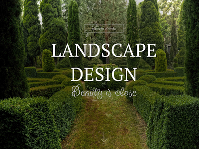 Landscape web design