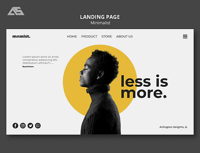 Minimalist Landing Page Design app branding design graphic design illustration logo typography ui ux vector web website website design
