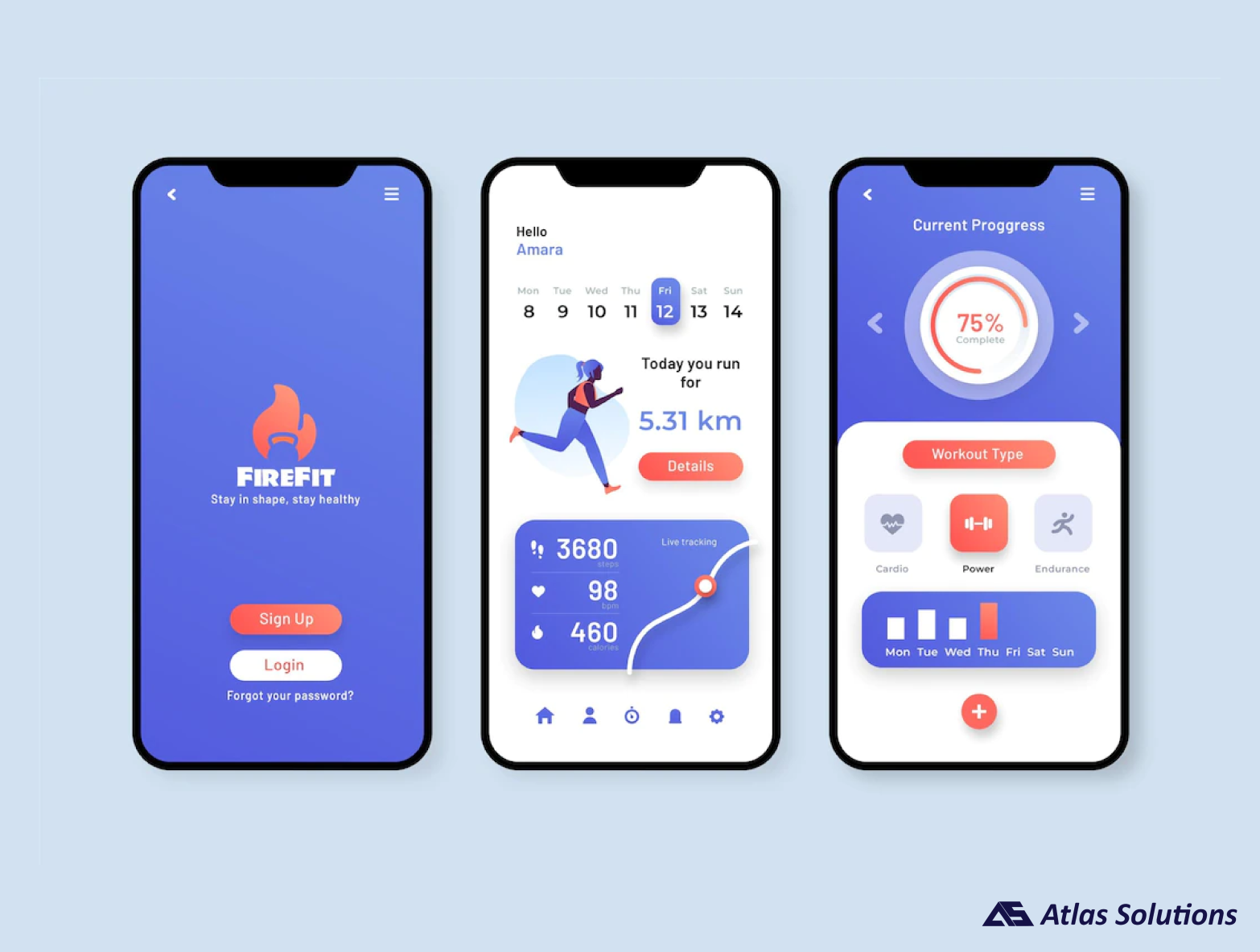 Fitness App Ui Design By Atlassolutions On Dribbble