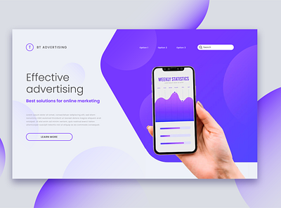 Advertising Company Landing Page 3d animation app branding design graphic design illustration logo motion graphics typography ui ux vector