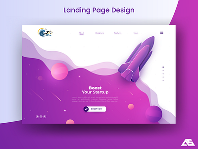 Startup landing page design app branding design graphic design illustration logo typography ui ux vector