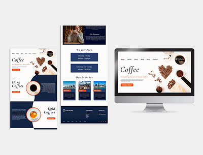Website for Coffee Shop 3d animation app branding design graphic design illustration logo motion graphics typography ui ux vector