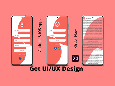 Get UI/UX design for Android & IOS. android app branding design graphic design illustration ios logo typography ui ux vector