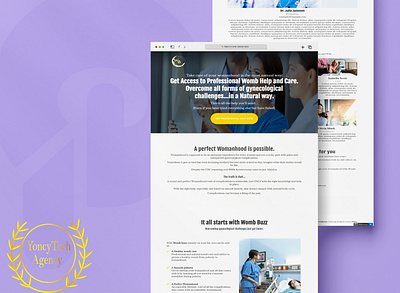 WombBuzz Page branding clickfunnel consulting coreldraw design graphic design healthcare mockup psd uiux