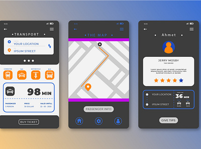 car location Mobile App ui