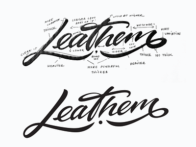 Leathem brand identity branding branding design calligraphy custom design handtype handwritten lettering logo logodesign logodesigner logolearn logotype music process sketch typography unique