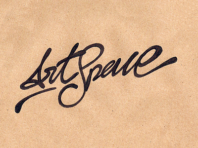Art Space art brown flow freelance handwriting identity. lettering logo old paper sketch space texture