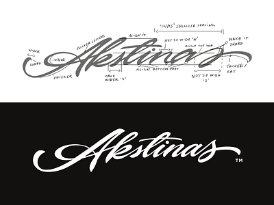 Akstinas brush calligraphy custom flow graffiti guidelines handlettering handmade handwritten identitydesign lettering logo logodesigner logolearn logotype process sketch typography unique urban