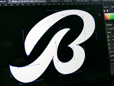 B bader branding brush lettering calligraphy calligraphy logo classic custom flow handwritten letter lettering lettermark logo logodesign process script sketch typography unique vectors
