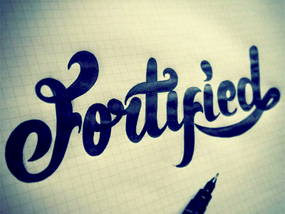 Fortified flow forsuregraphic freelance lettering logo marker pen sketch textile type urban