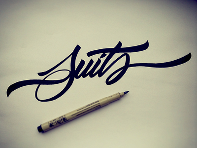Suits calligraphy custom forsuregraphic lettering logo sketch suits theme type web